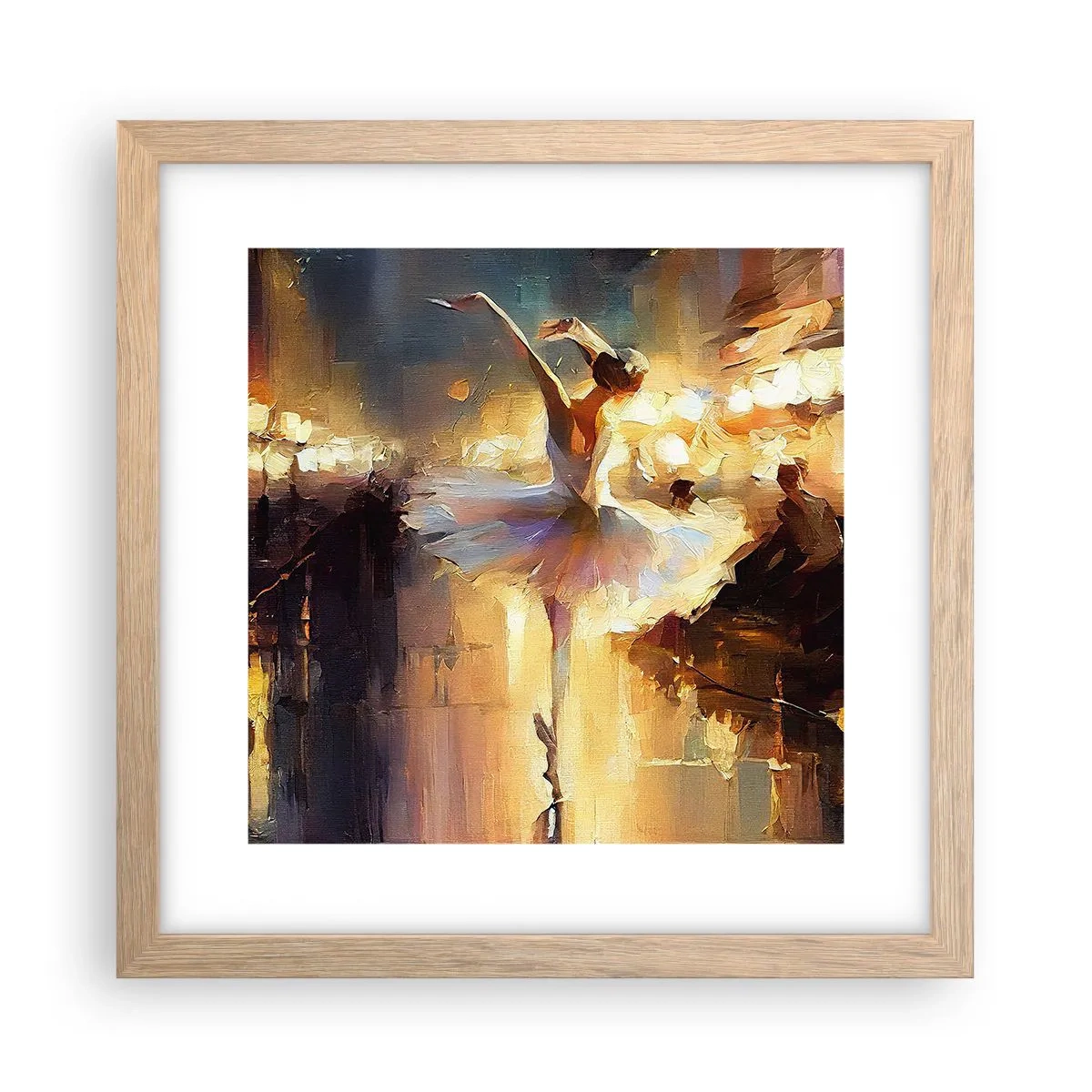 Een poster in een licht eiken lijst - Wonder op straat - 30x30 cm