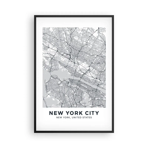 Poster in een zwarte lijst - De anatomie van een metropool - 61x91 cm