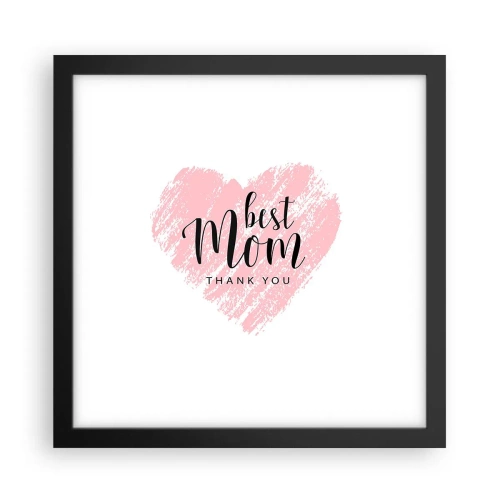 Poster in een zwarte lijst - Altijd het juiste moment - 30x30 cm