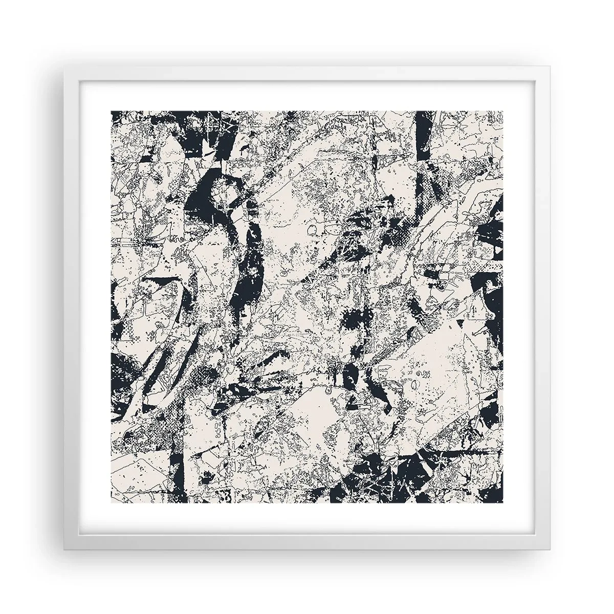 Poster in een witte lijst - Interpenetratie van tegenstellingen - 50x50 cm