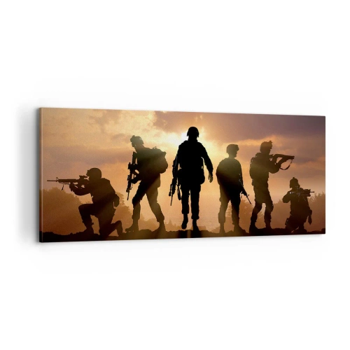 Schilderen op canvas - Brothers in arms - 100x40 cm