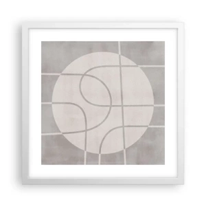 Poster in een witte lijst - Rond en rechtdoor - 40x40 cm