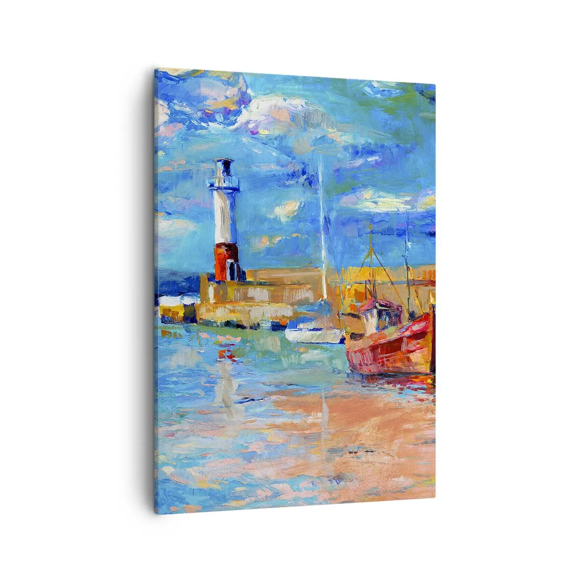 Schilderen op canvas - Een middag in de regenboogbaai - 50x70 cm