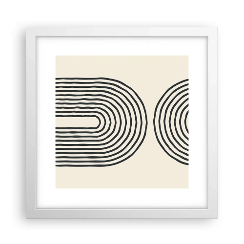 Poster in een witte lijst - In een ogenblik ... - 30x30 cm