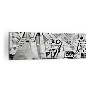 Schilderen op canvas - Tussen de golven - 160x50 cm