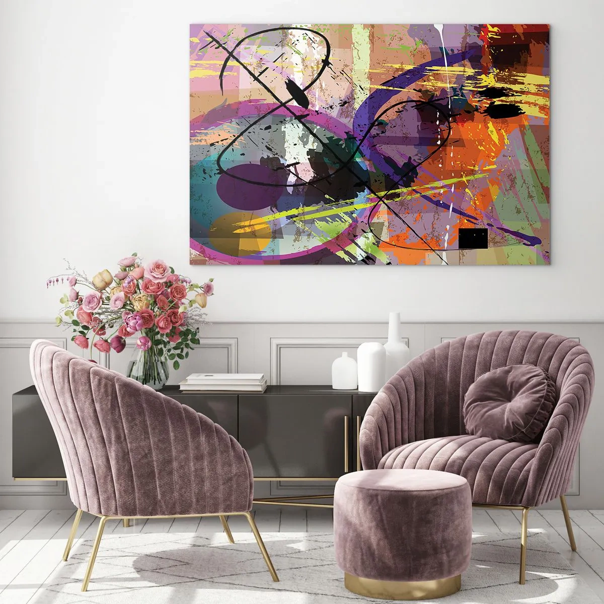 Schilderen op glas - Je kunt rechtdoor of rondom - 100x70 cm