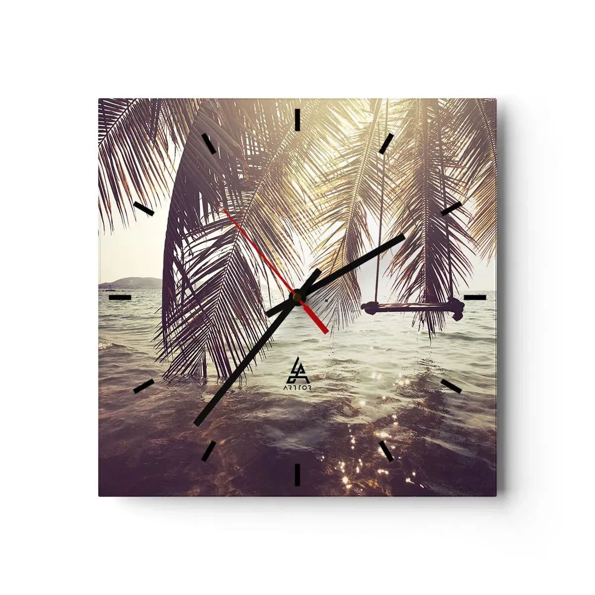 Wandklok - Klok - Je kunt naar believen in de wolken slingeren - 30x30 cm