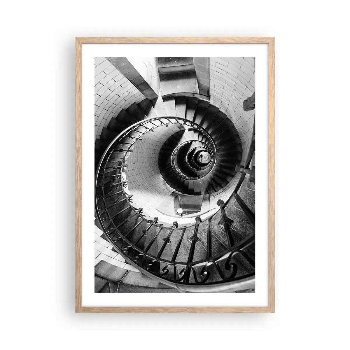 Een poster in een licht eiken lijst - Hoger en hoger - 50x70 cm