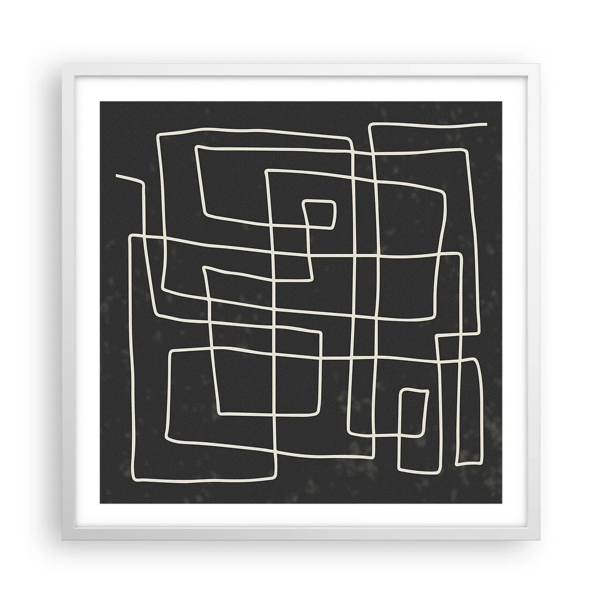 Poster in een witte lijst - Niet zo eenvoudig - 60x60 cm