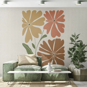 Fotobehang op maat Premium Canvas - Natuur en geometrie - Boho, Bloemen, Minimalisme