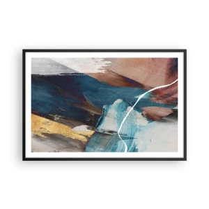 Poster in een zwarte lijst - Met panache en energie - 91x61 cm