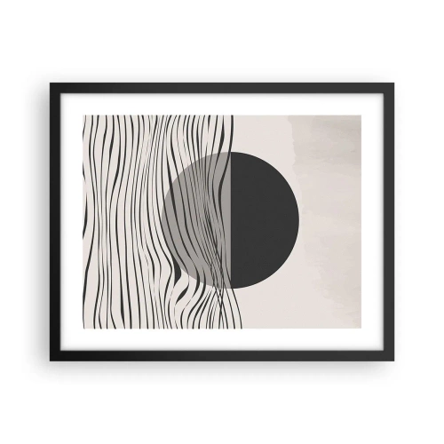 Poster in een zwarte lijst - Halve compositie - 50x40 cm