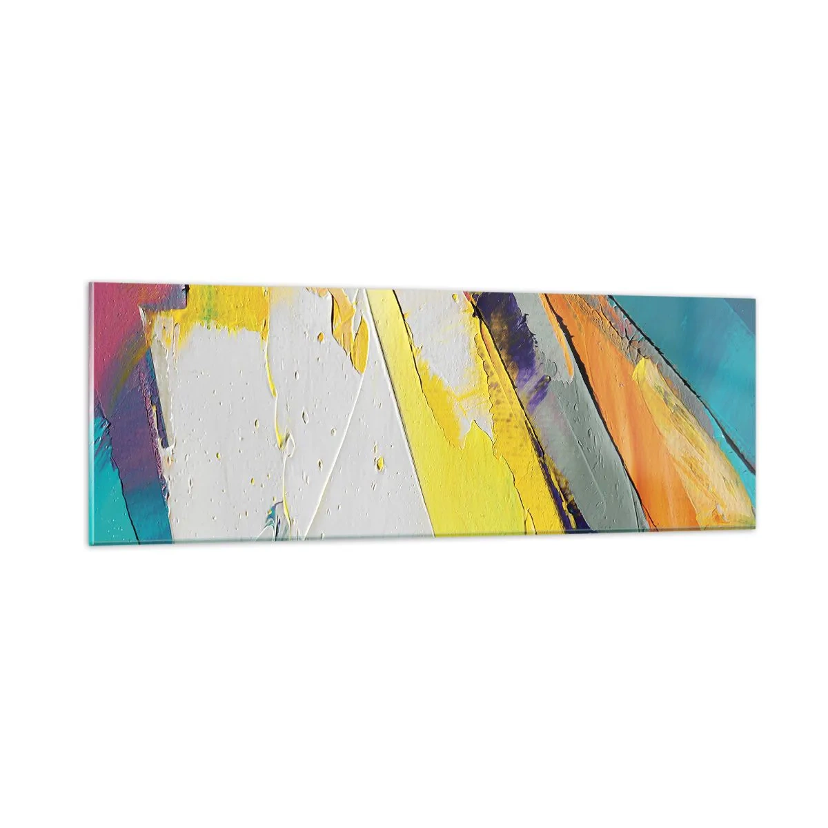 Schilderen op glas - De anatomie van licht - 90x30 cm