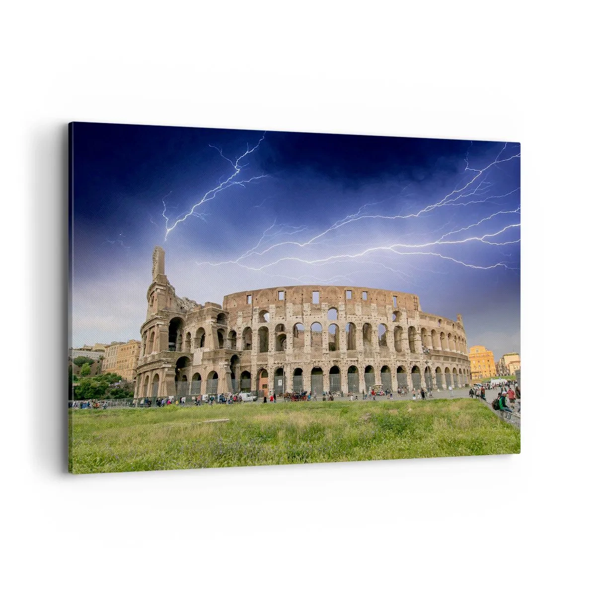 Schilderen op canvas - Strijd Arena - 120x80 cm