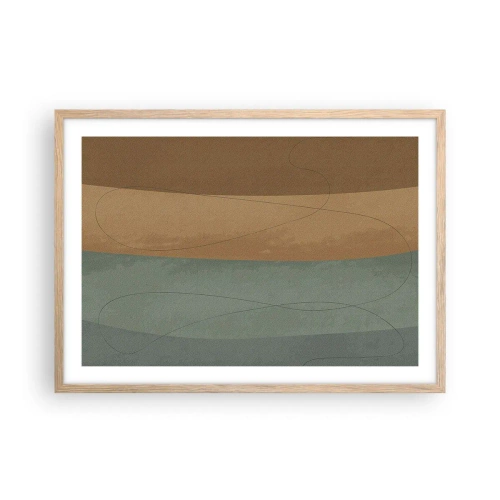 Een poster in een licht eiken lijst - Horizontale compositie - 70x50 cm