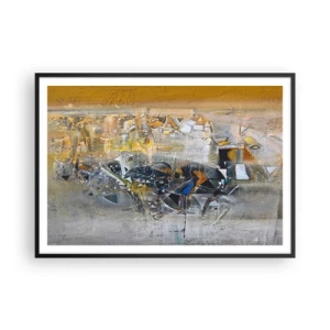 Poster in een zwarte lijst - Alles komt goed - 100x70 cm