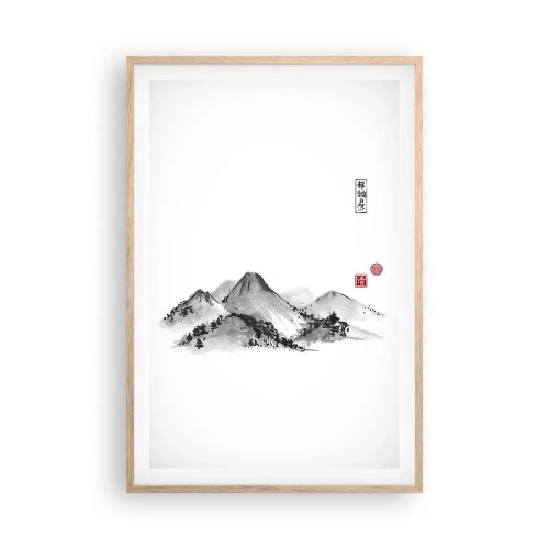 Een poster in een licht eiken lijst - Oneindige verte - 61x91 cm