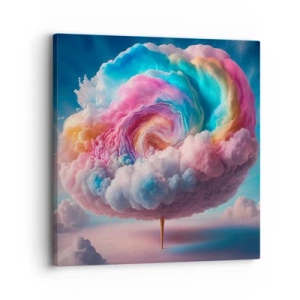 Schilderen op canvas - De droom van een pretpark - 30x30 cm