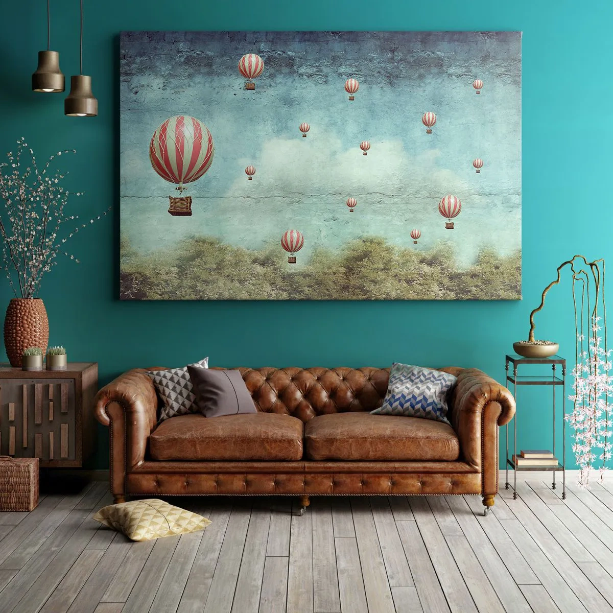 Schilderen op canvas - Vrij van de drukte van het leven - 120x80 cm