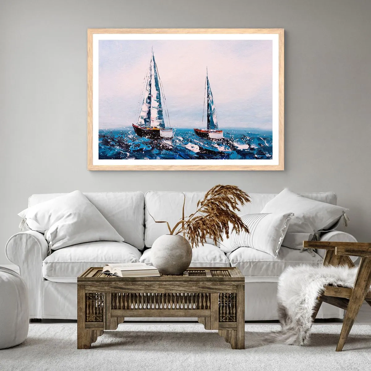 Een poster in een licht eiken lijst - Broederschap van de wind - 40x30 cm