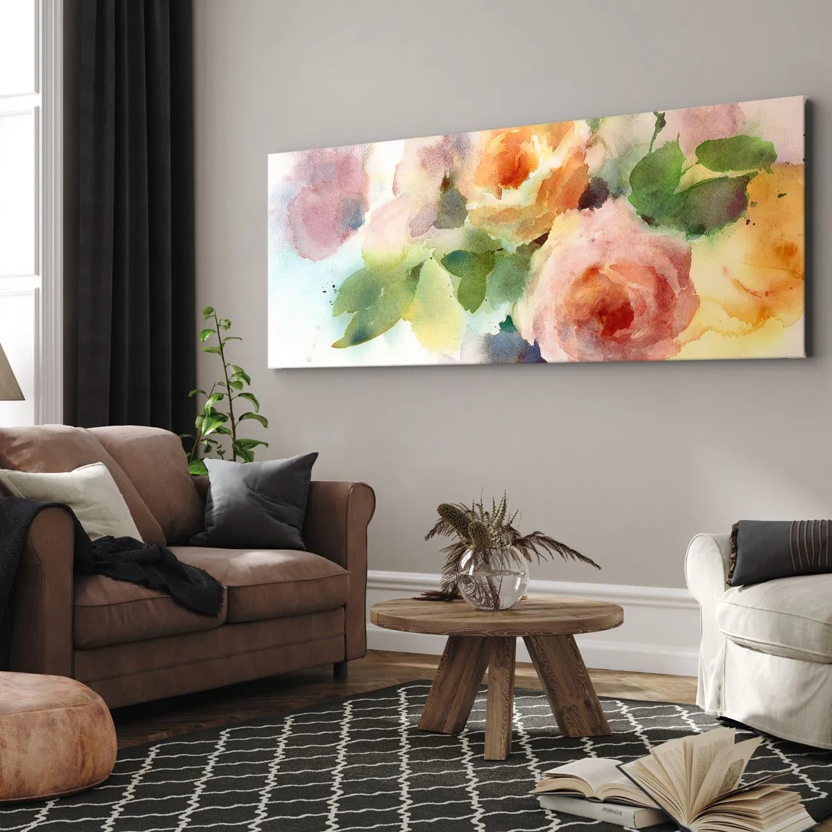 Schilderen op canvas - Delicaat als aquarel - 100x40 cm