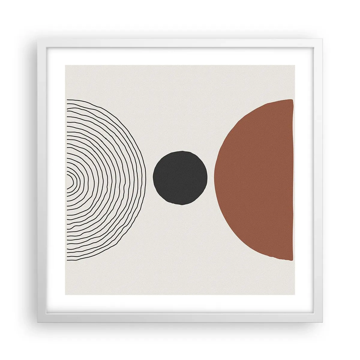 Poster in een witte lijst - Het middelpunt van de aandacht - 50x50 cm