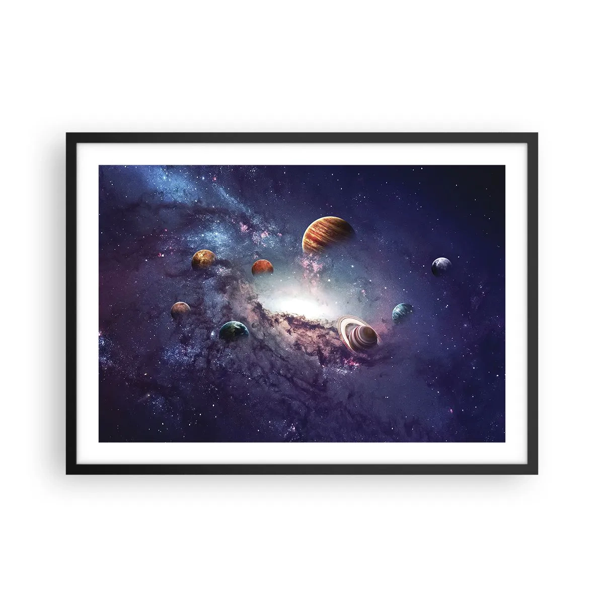 Poster in een zwarte lijst - Zonne-dans systeem - 70x50 cm