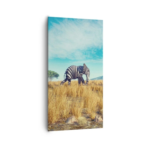 Schilderen op canvas - Grijs is niet meer in de mode - 65x120 cm