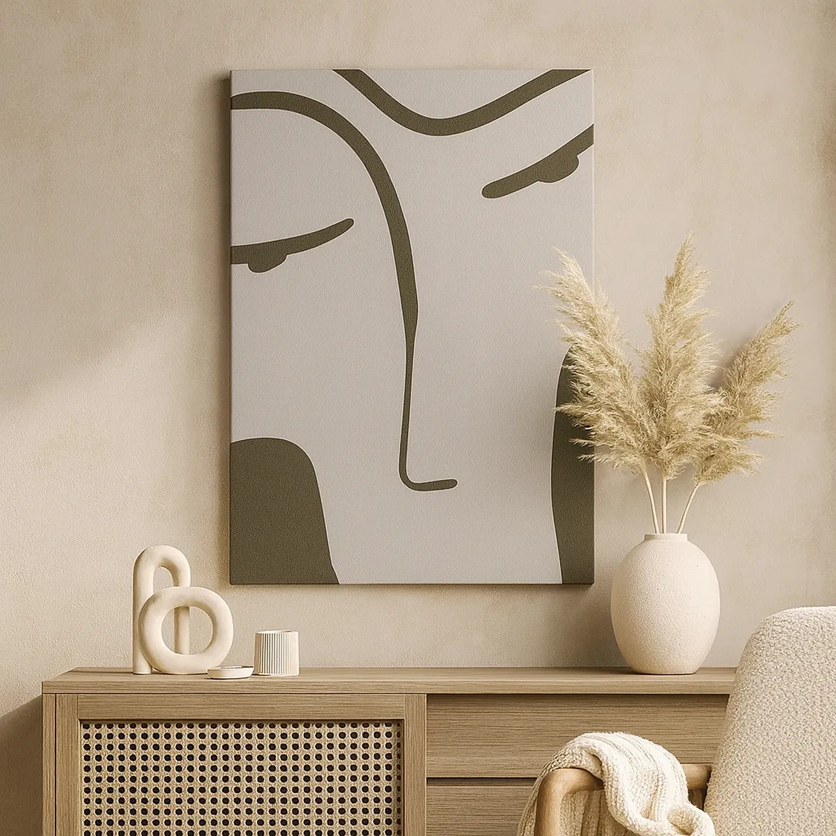 Schilderen op canvas - Als een schilderij van Modigliani - 50x70 cm