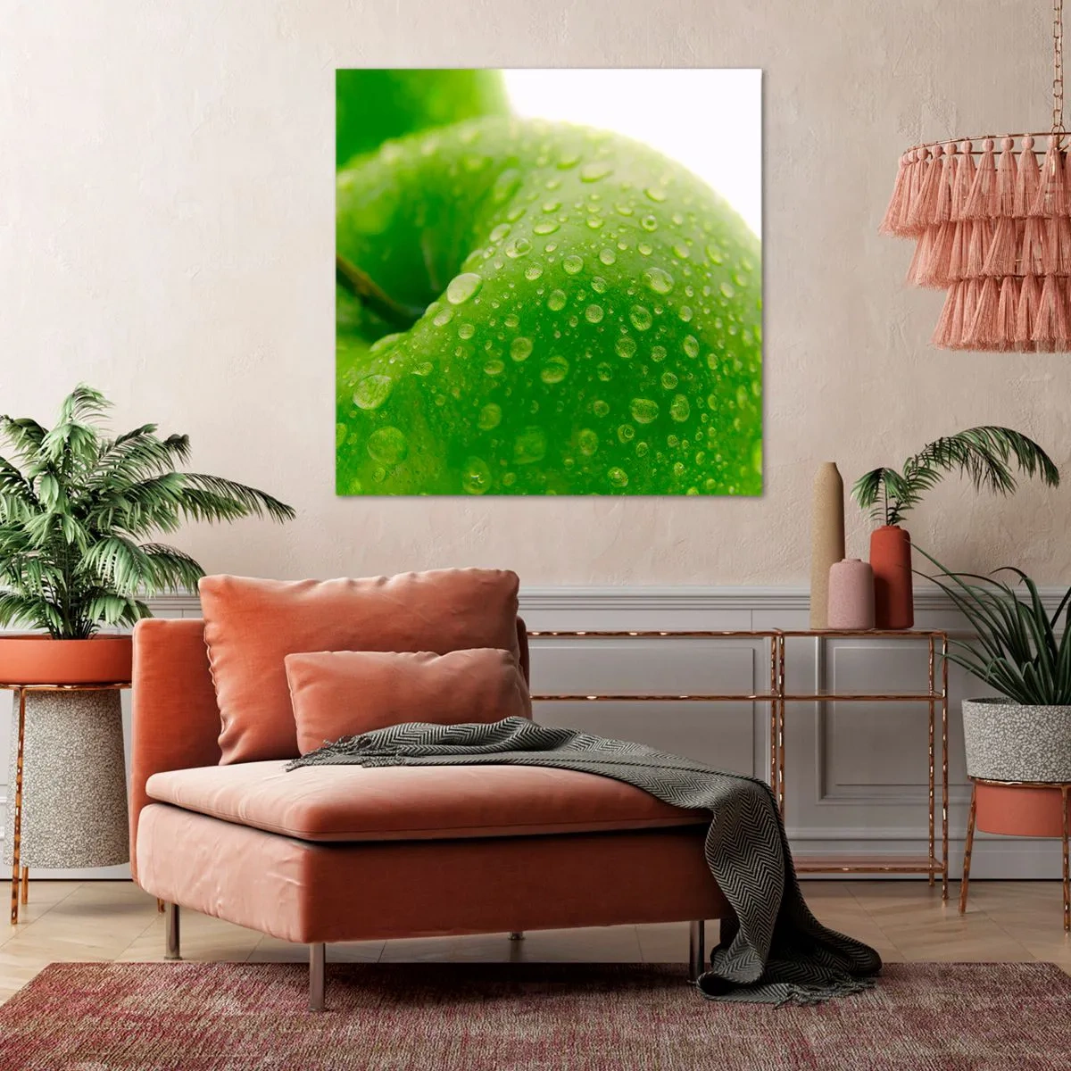 Schilderen op canvas - Groene koele frisheid - 40x40 cm