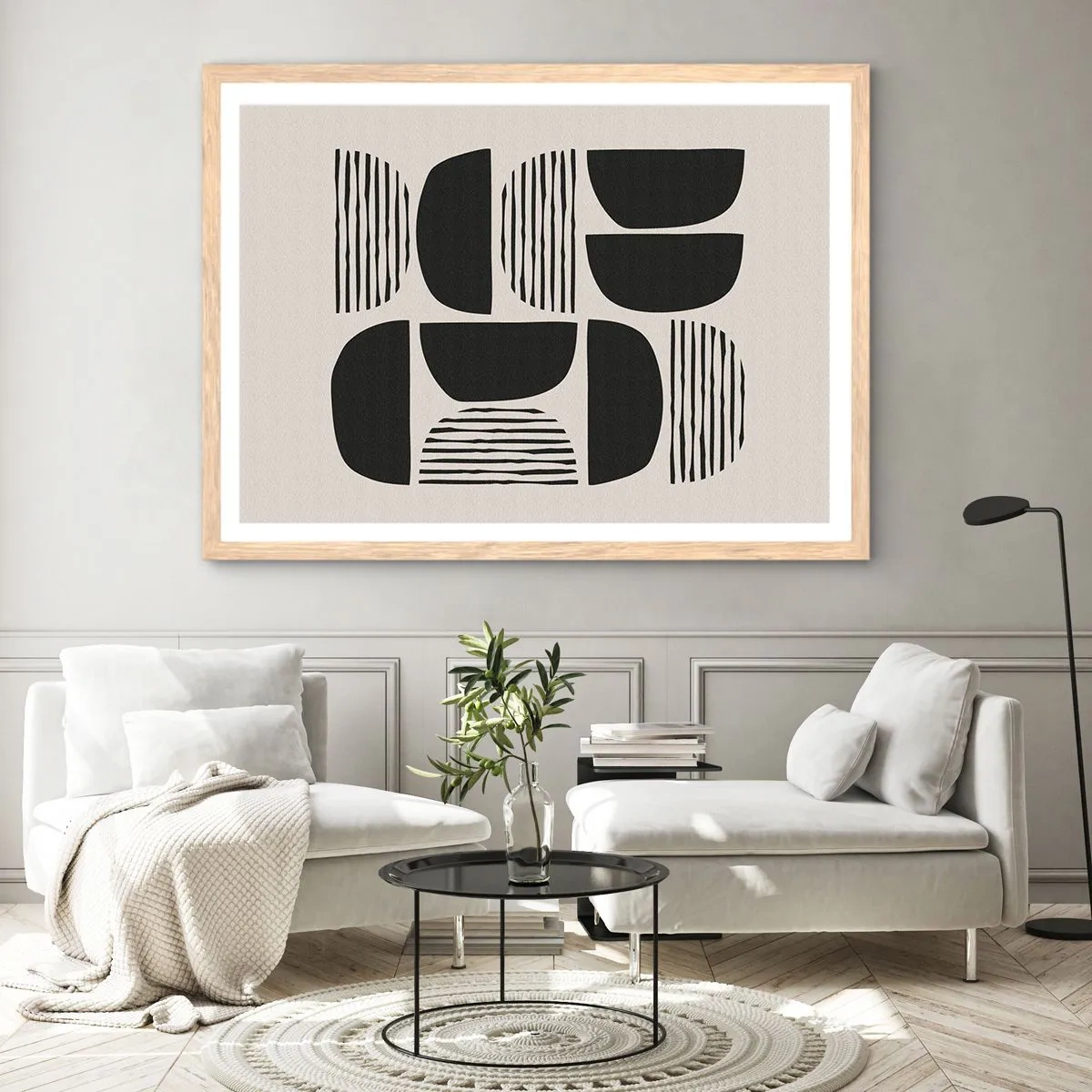 Een poster in een licht eiken lijst - Halfslachtige deals - 50x40 cm