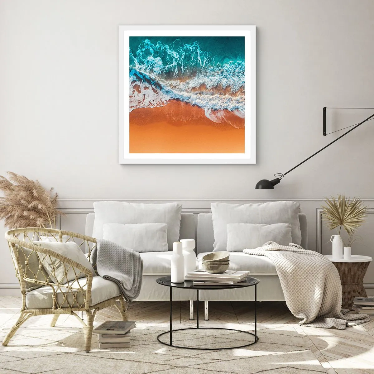 Poster in een witte lijst - Altijd hand in hand - 40x40 cm