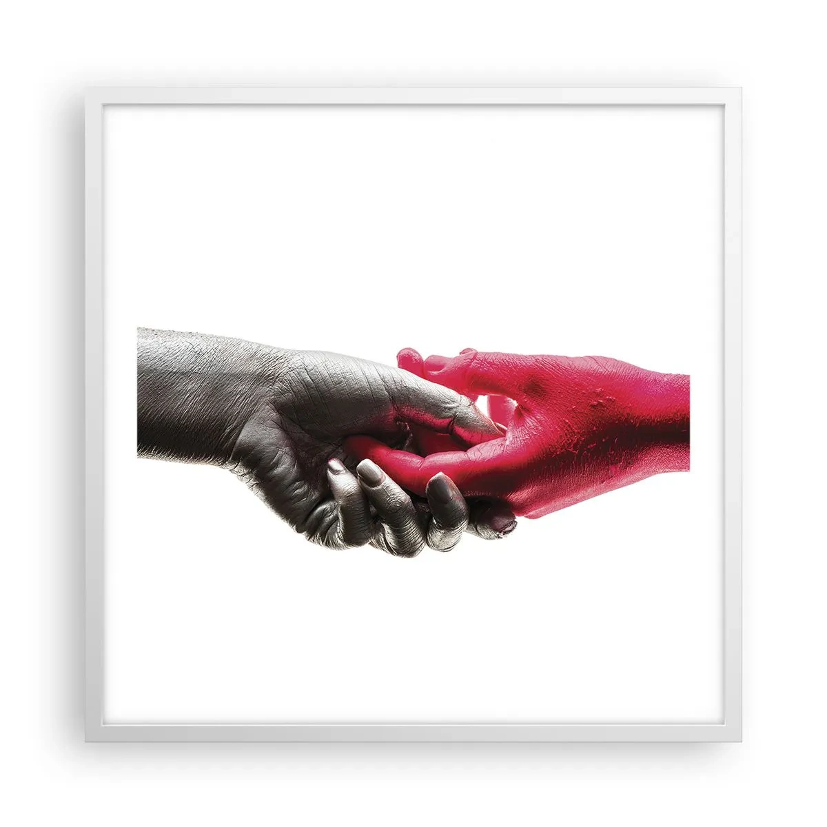 Poster in een witte lijst - Samen, hoewel anders - 60x60 cm