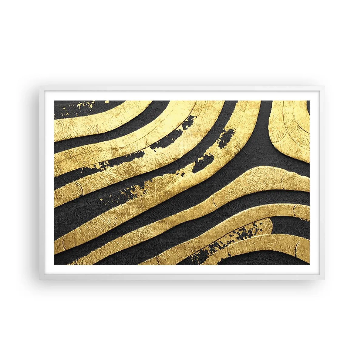 Poster in een witte lijst - Alles vloeit - 91x61 cm