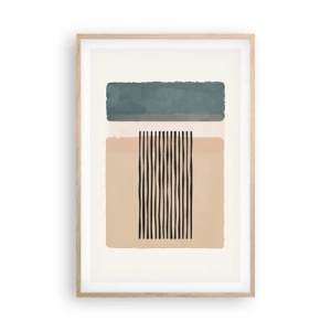 Een poster in een licht eiken lijst - Alles is oke - 61x91 cm