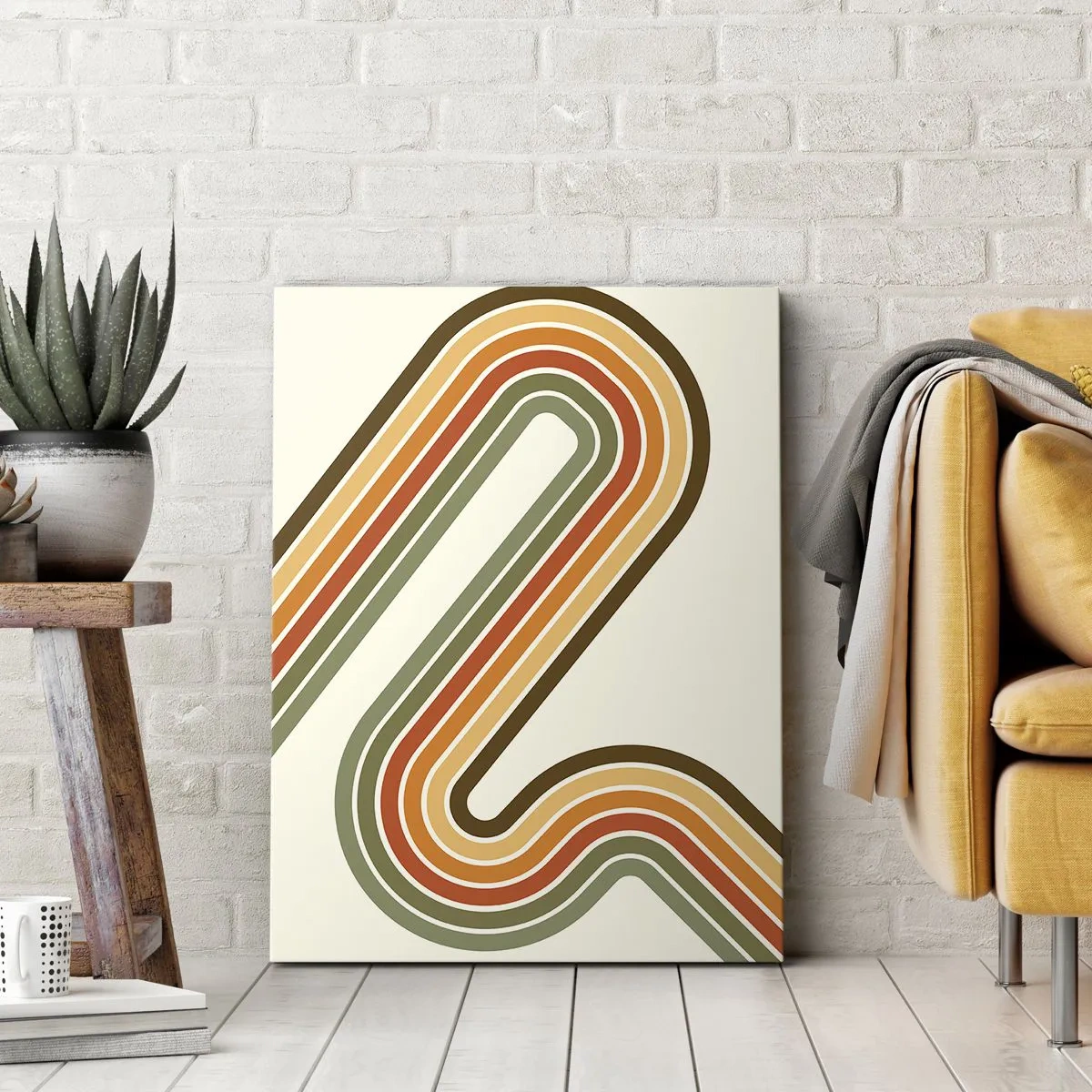 Schilderen op canvas - Zigzag naar het doel - 45x80 cm