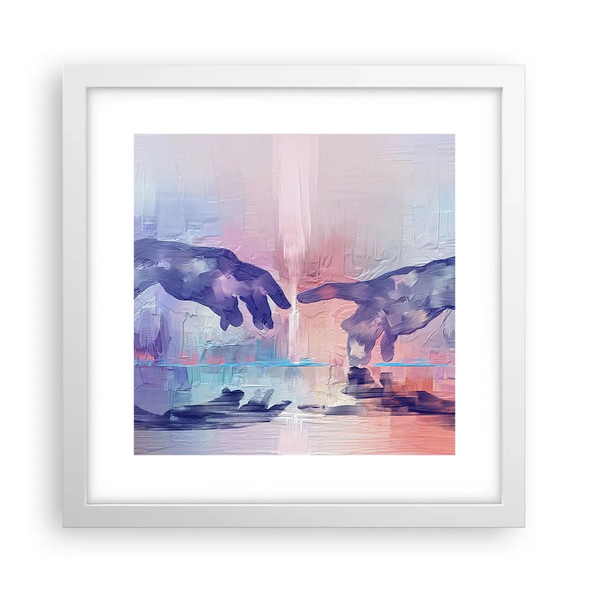 Poster in een witte lijst - Goddelijke levensvonk - 30x30 cm