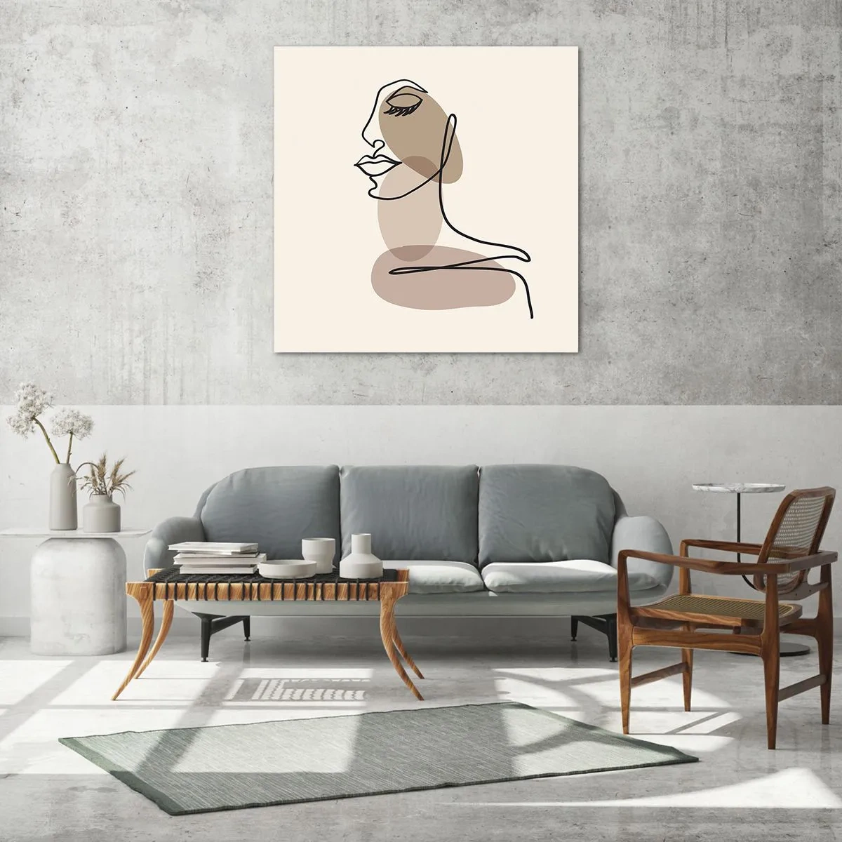 Schilderen op glas - Luisteren naar zichzelf - 70x70 cm