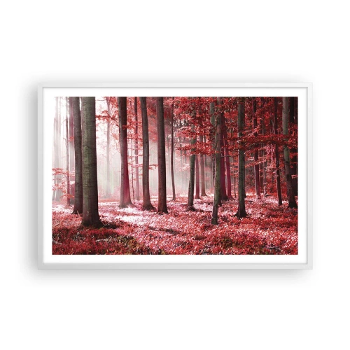 Poster in een witte lijst - Rood is net zo mooi - 91x61 cm