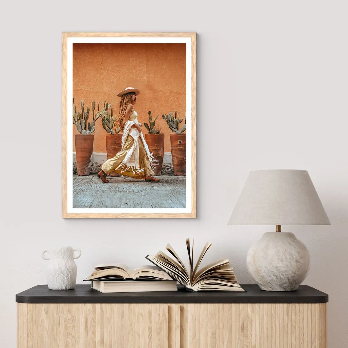 Een poster in een licht eiken lijst - Hippie-stijl - 50x70 cm
