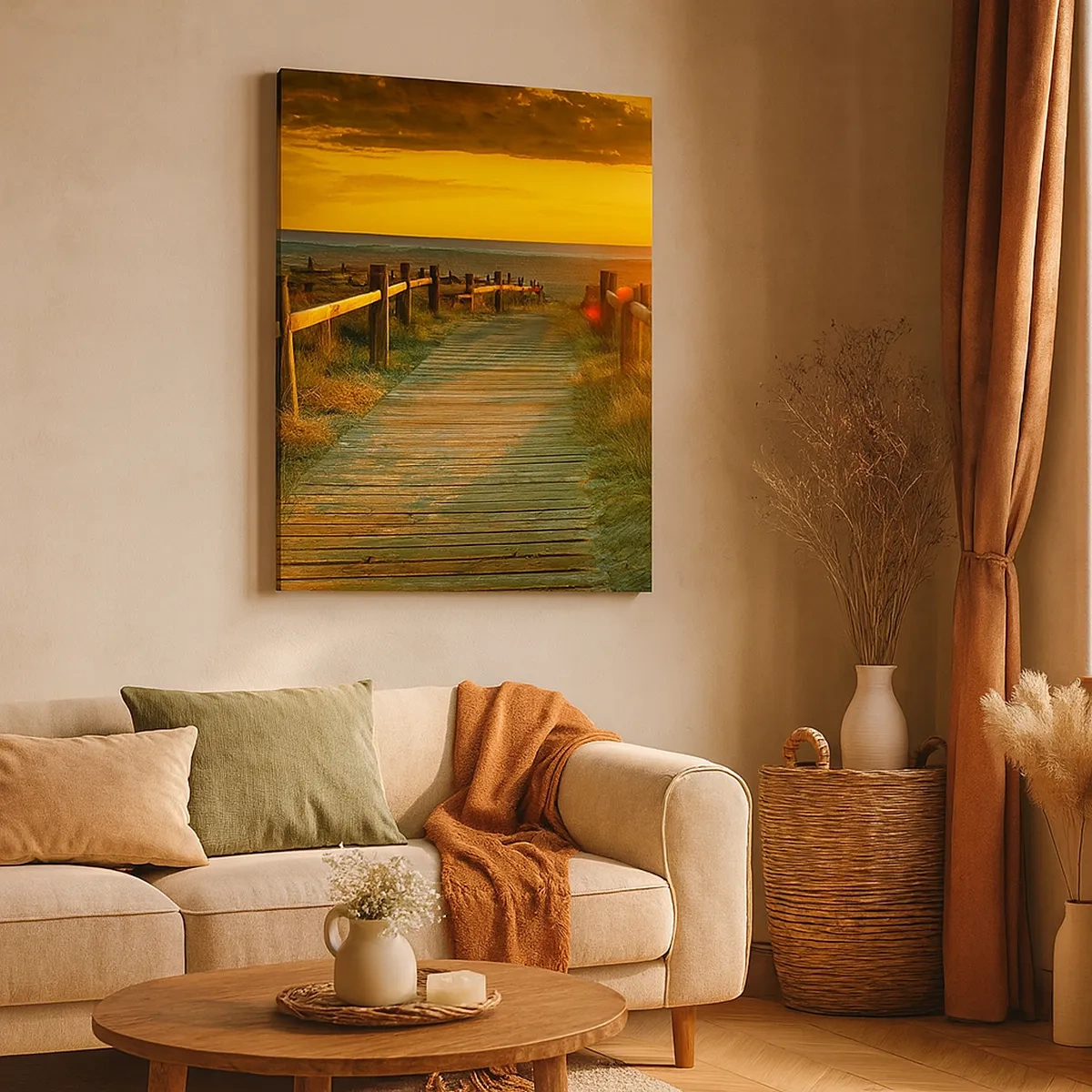 Schilderen op canvas - Badend in oud goud - 50x70 cm