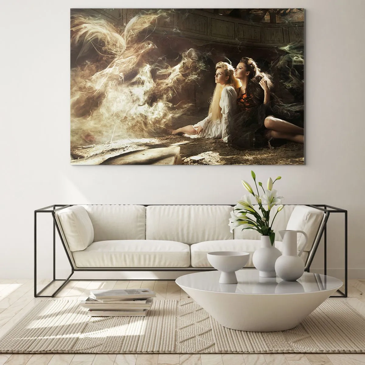Schilderen op glas - En er was poëzie - 120x80 cm