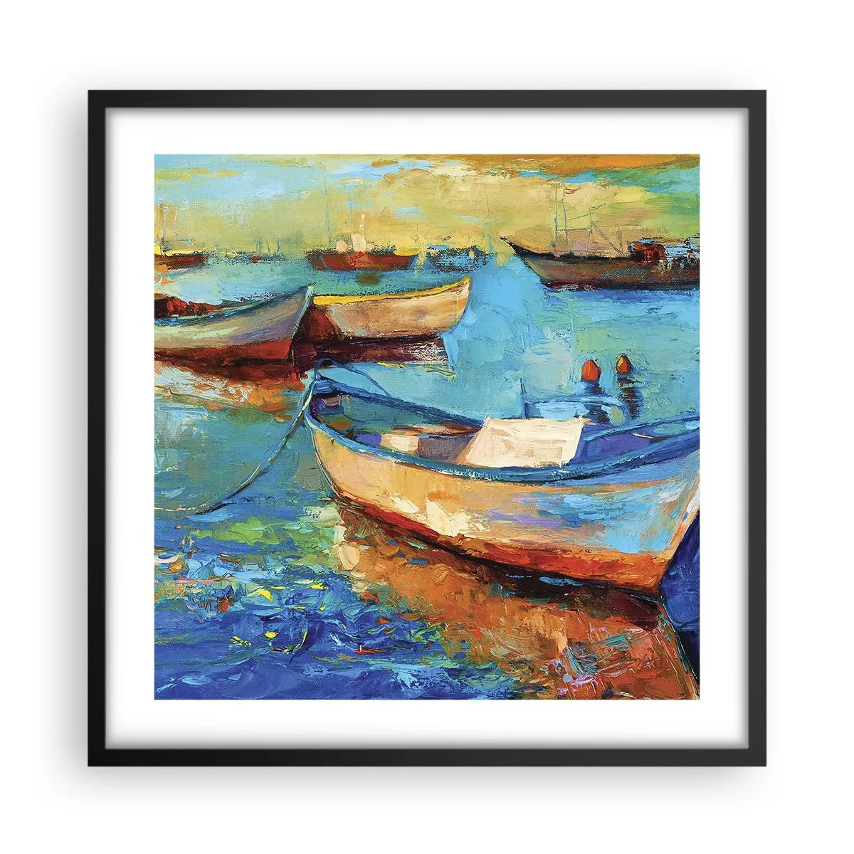 Poster in een zwarte lijst - In de zuidelijke baai - 50x50 cm