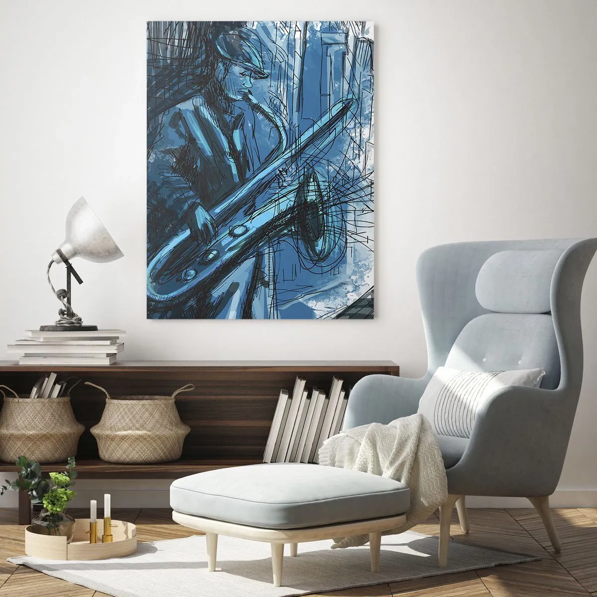 Schilderen op glas - Stedelijke Rapsodie - 50x70 cm