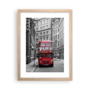 Een poster in een licht eiken lijst - Het dagelijkse leven hoeft niet grijs te zijn - 30x40 cm