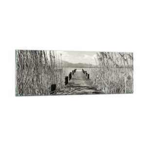 Schilderen op glas - In de stilte van het gras - 90x30 cm