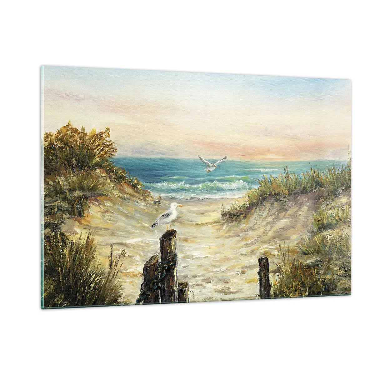 Schilderen op glas - Windstille afzondering - 120x80 cm