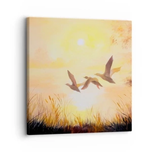 Schilderen op canvas - Het begin van een lange reis - 30x30 cm