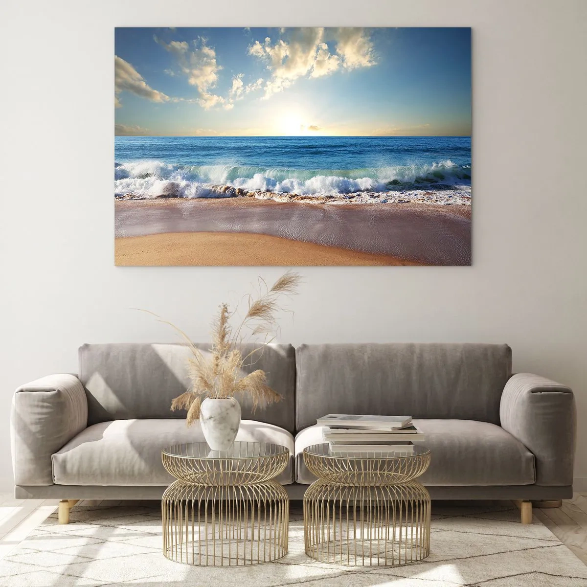 Schilderen op glas - Beweging en stilte tegelijk - 120x80 cm