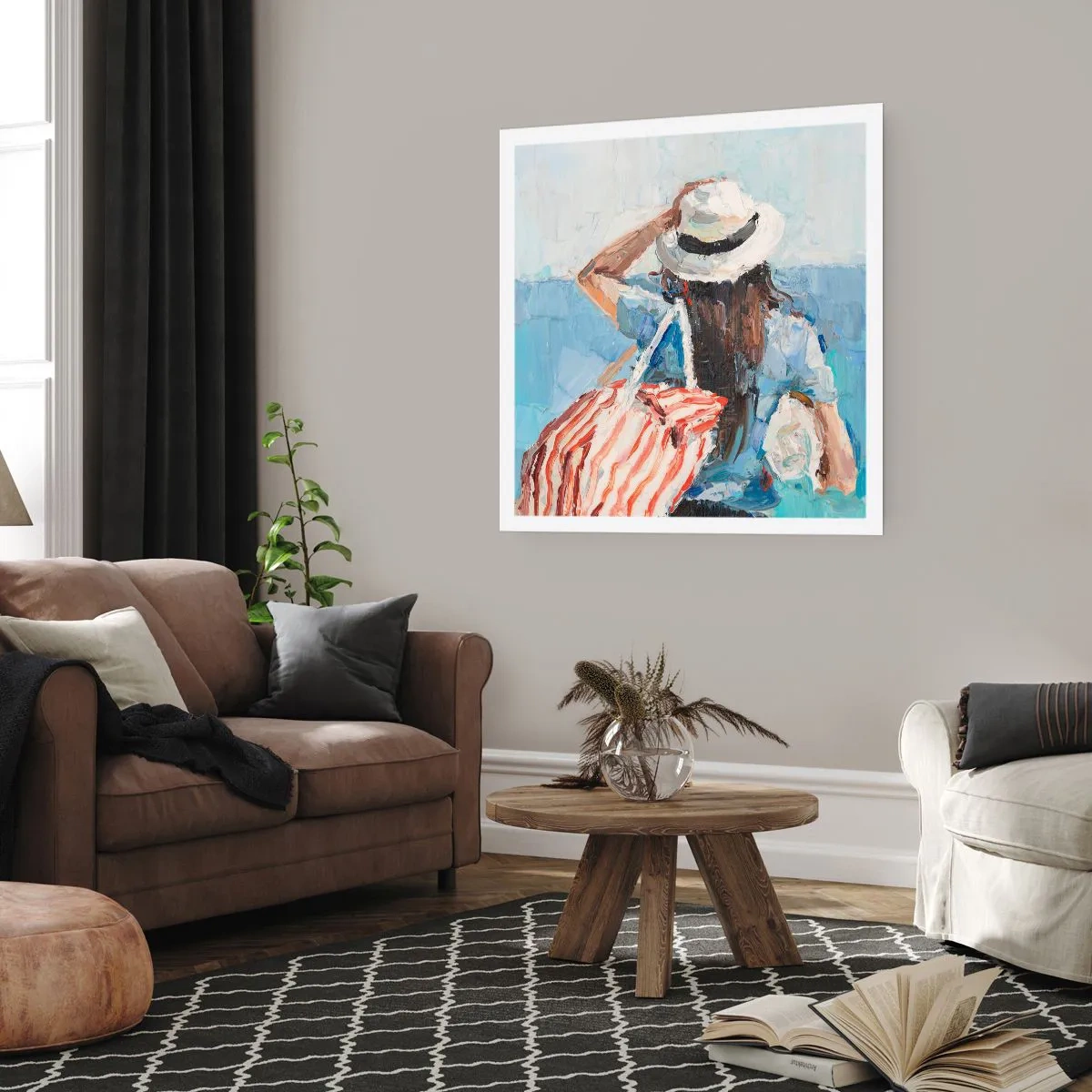 Poster - Welkom bij je vakantie - 60x60 cm